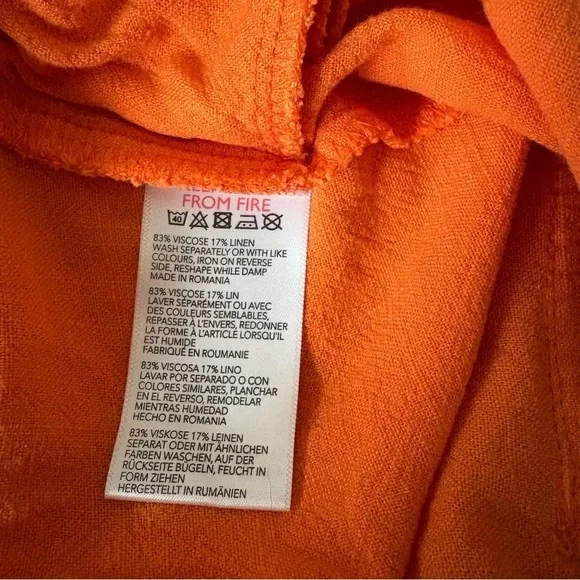 Urban Outfitters Archive Orange Low-rise Cargo Trousers - size small - Picture 9 of 13
